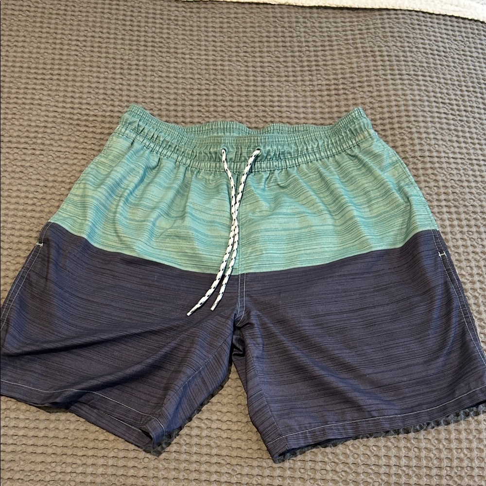 Goodfellow & Co Men's Teal and Navy Swim Shorts